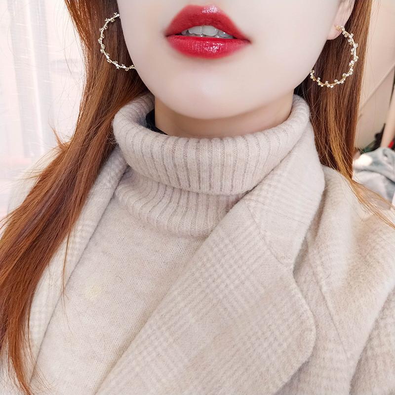 

Stud Needle Creative Earrings Female Fashion Korean Net Red Temperament Circle Individual Size Ring