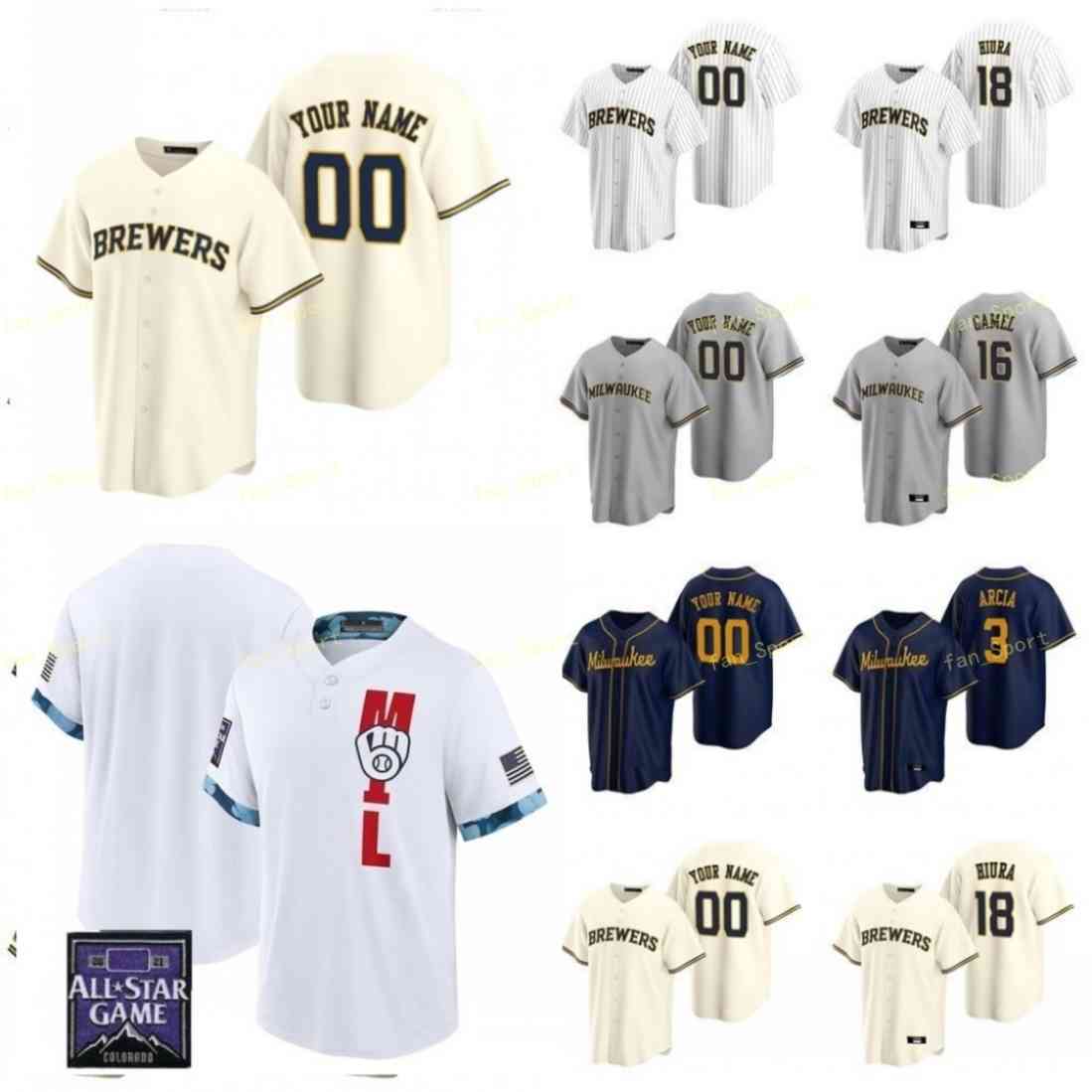 

Men Women Youth 2021 All-Star Game Baseball Jerseys 27 Willy Adames 25 Brett Anderson 26 Aaron Ashby 45 Brad Boxberger 39 Corbin Burnes Custom Stitched