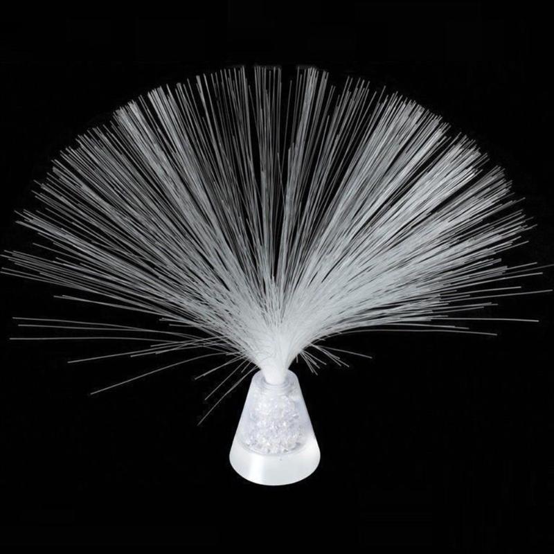

Night Lights 1W Fibre Optic Metal Base Battery Powered Home Decoration Colour Changing Light With Remote Control Festive Crystal