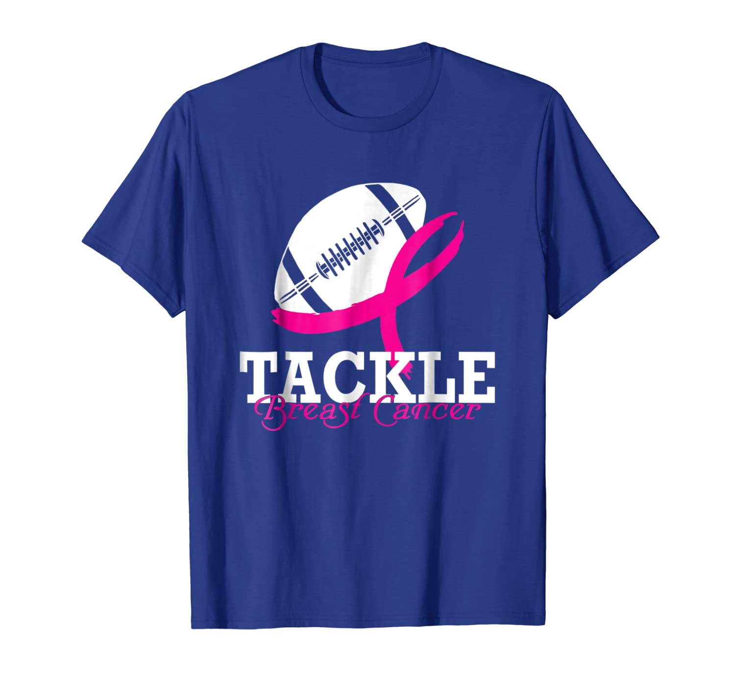 

Tackle Breast Cancer Shirt Football Survivor Pink Ribbon Gif, White;black