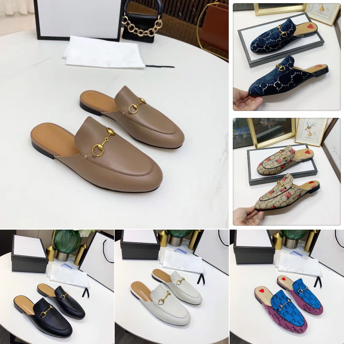 

2021 Luxurys Designers Women Slippers Princetown Genuine Leather Loafers With Buckle Bees Snake Pattern Soft Cowhide Lazy Shoes Classic Lady Metal Flats, 13