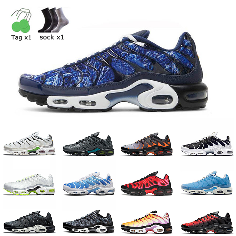 

2022 Fashion Authentic Plus Tn Se Midnight Navy Running Shoes Cushion Jogging Shattered Ice Black White Neon Green Corduroy ATLANTA Mens Womens Trainers Sports US 12, B24 sky blue 40-46