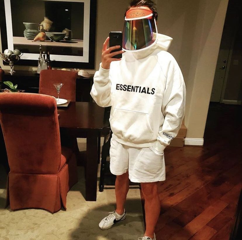 

European and American style letter sweater men's hooded loose spring and autumn winter clothes lovers' fashion lovers' coat, Black