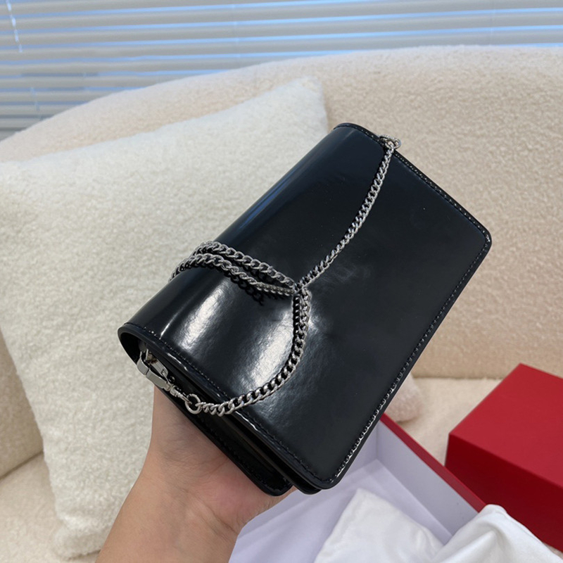 

Luxury Cross Body Designer Mini Bag Purse Shoulder Bags Genuine leather Different colors Silver Chain Fashion brand with original box size 19*10 CM, White