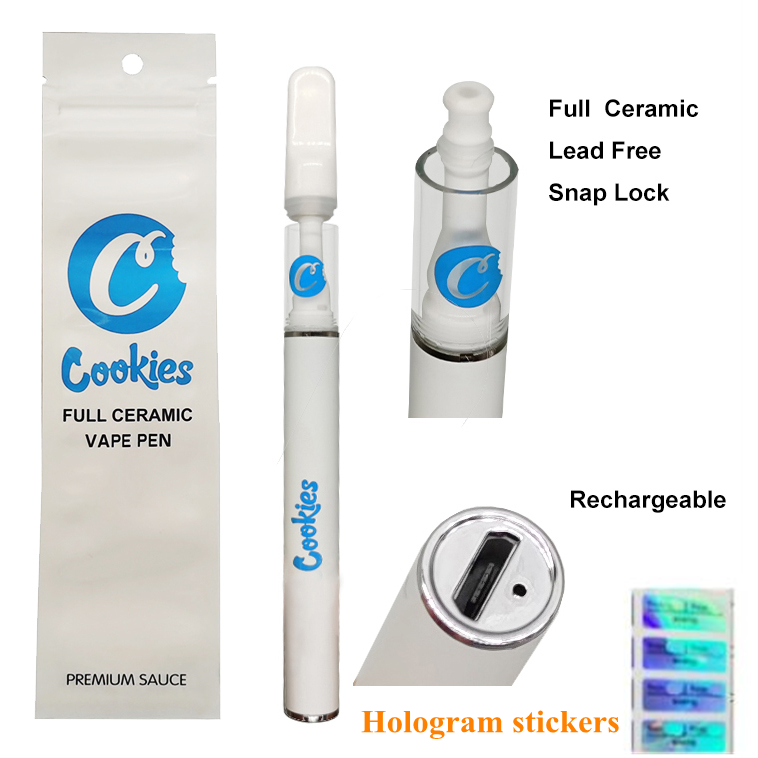 

Cookies Disposable E-cigarettes 1ML All Full Ceramic Vape Pens 0.5ml 1.0 ml Pods D8 Disposable Starter Kit Ceramic Coil Empty 280mah Rechargable Vaporizer No Clogging