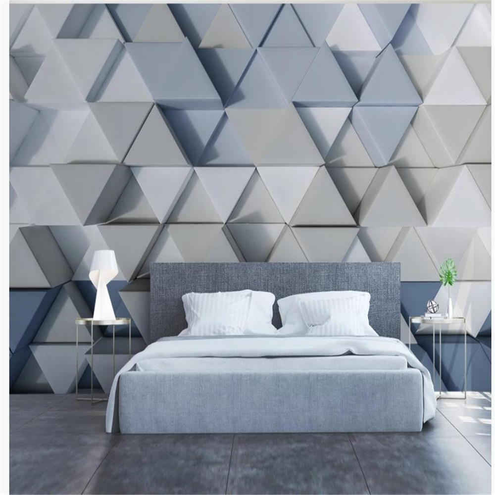 High quality custom 3D abstract geometric wallpapers background wall 3d murals wallpaper for living room-image-663520960