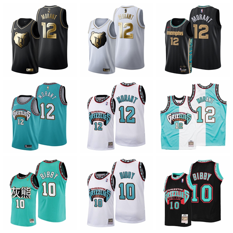 

nba Jersey Men Youth Memphis Grizzlies 12 Ja Morant 10 Mike Bibby Mitchell & Ness swingman Hardwood Classics Jersey