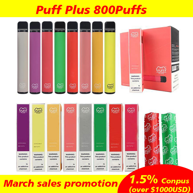 

Electronic Cigarettes Puff Bar Plus 800 puffs Pre-filled Pod Stick Disposable Vape Device Vapor
