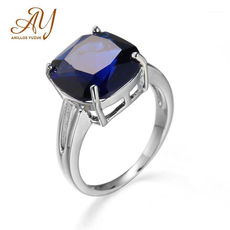 

Cluster Rings Anillos Yuzuk Vintage 925 Silver Jewelry Ring Square Shape Citrine Zircon Gemstone Female For Wedding Party Gift Wholesale1