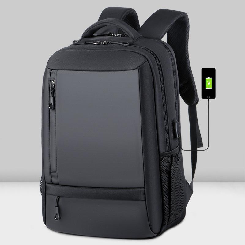 

Backpack Men's Nylon Male Backpacks For Laptop Fashion Canvas Bookbag Luxury Designer Shoulder Bags Usb Charging Travel, Black