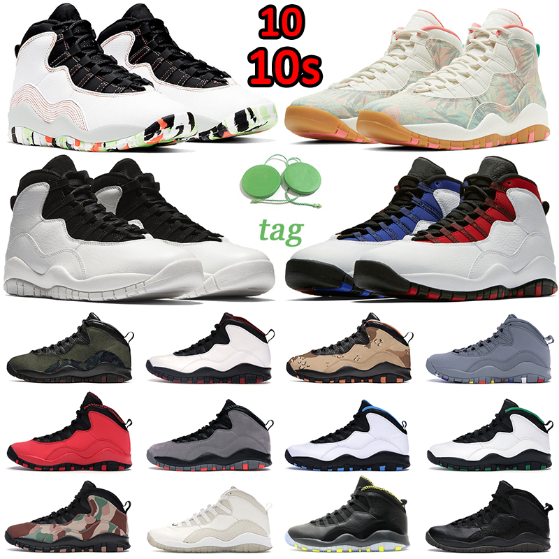 

Men 10 10s Jumpman Basketball Shoes OVO Black White Desert Camo Smoke Grey Infrared Cement Orlando Chicago Fusion Red Mens Trainers Outdoor Sports Sneakers
