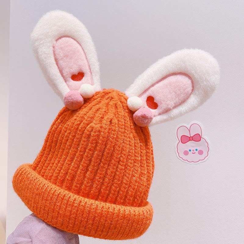 

Caps & Hats Geewell Winter Children Hat Warm Knit Ear Solid Cute Lovely Ears Beanie Cap Born Pography Baby Stuff, Yellow