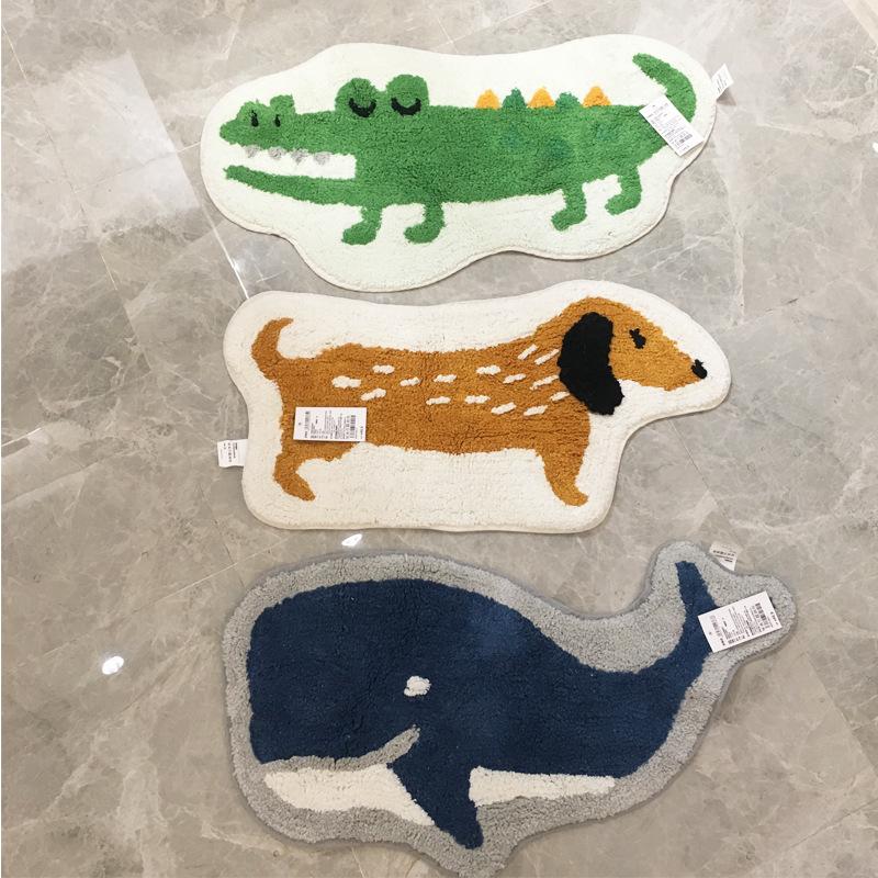 

Carpets 1Pcs Kawaii Rug Cartoon Animal Carpet For Living Room Kids Floor Mat Children Bedroom Soft Kitchen Area, Elephant