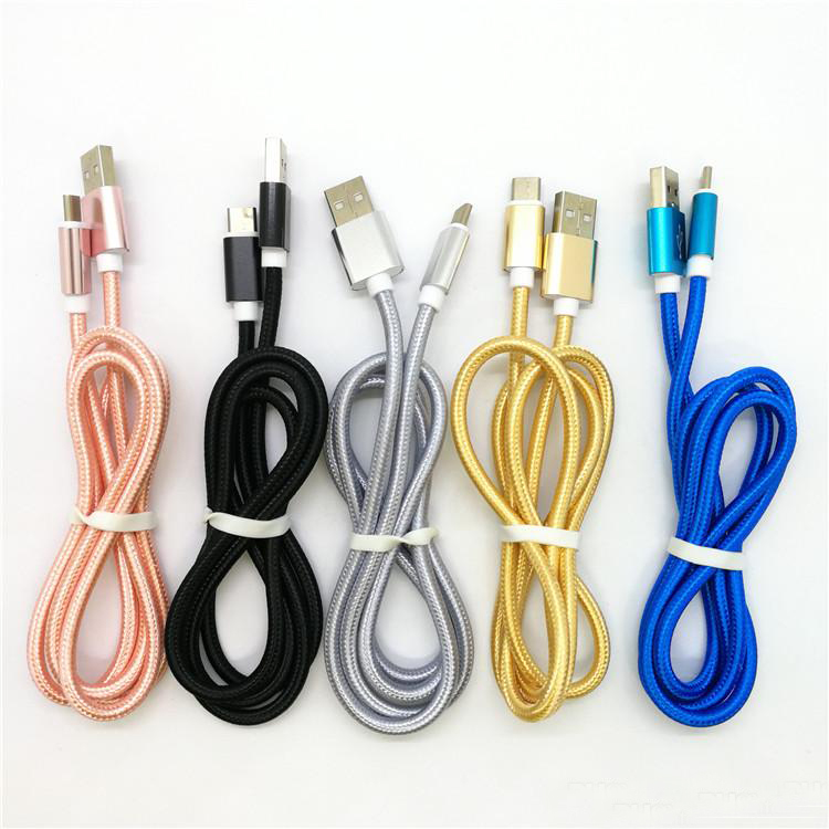 

High Quality Fast Charging Type C To USB Cables 1.0 Meter 3Feet For Samsung Note 8 S8 S8Plus, Mixed color