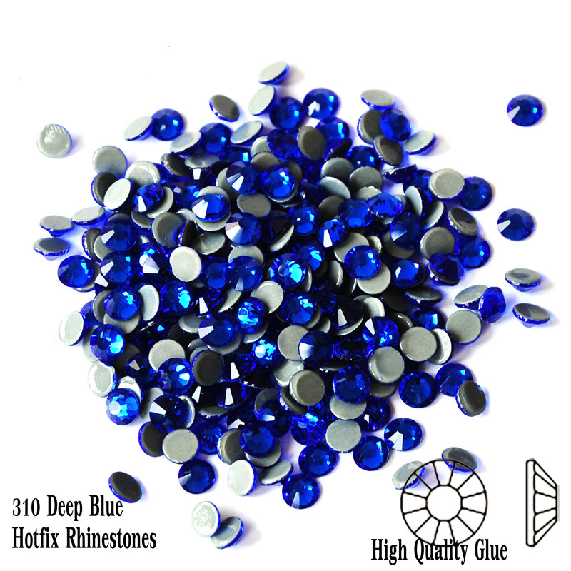 

Deelp Blue Hot Fix Rhinestone/Iron On Rhinestone Crystal Glass For Clothes Decoration Sewing Notions