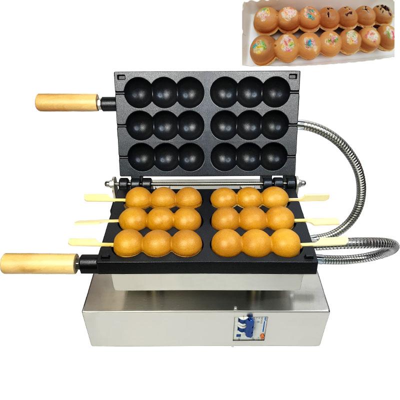 

Bread Makers BEIJAMEI Snack Equipment Electric/Gas Sugar-coated Electric Takoyaki Machine Ball-shape Cake Baker Quail Egg Skewer Grill