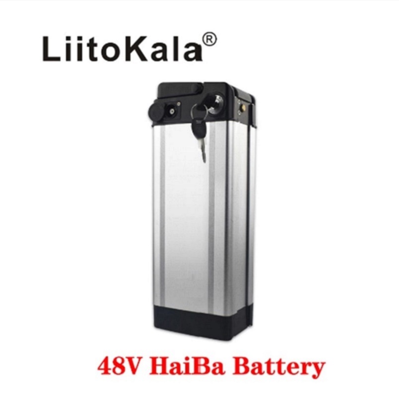 

2021 LiitoKala 48V bottom discharge electric bicycle motor 48V lithium battery HaiBa ebike battery 15A BMS with aluminum housing