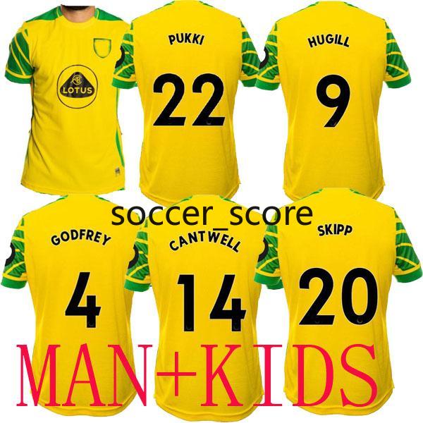 

21 22 NORWICH 2021 CITY HUGILL Soccer Jerseys Home kids kit ROBERTS PUKKI HERNANDEZ BUENDIA STIEPERMANN jersey football shirts yellow 20 Skipp Cantwell, Home man 1