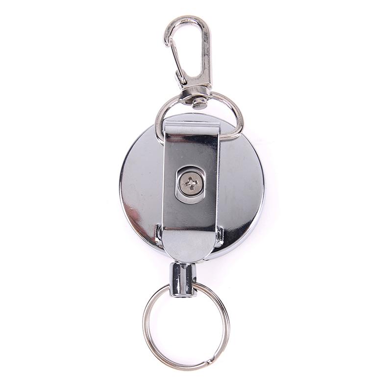 

Keychains Retractable Resilience Steel Wire Rope Elastic Keychain Recoil Sporty Alarm Key Ring Anti Lost Outdoor Safety Buckle