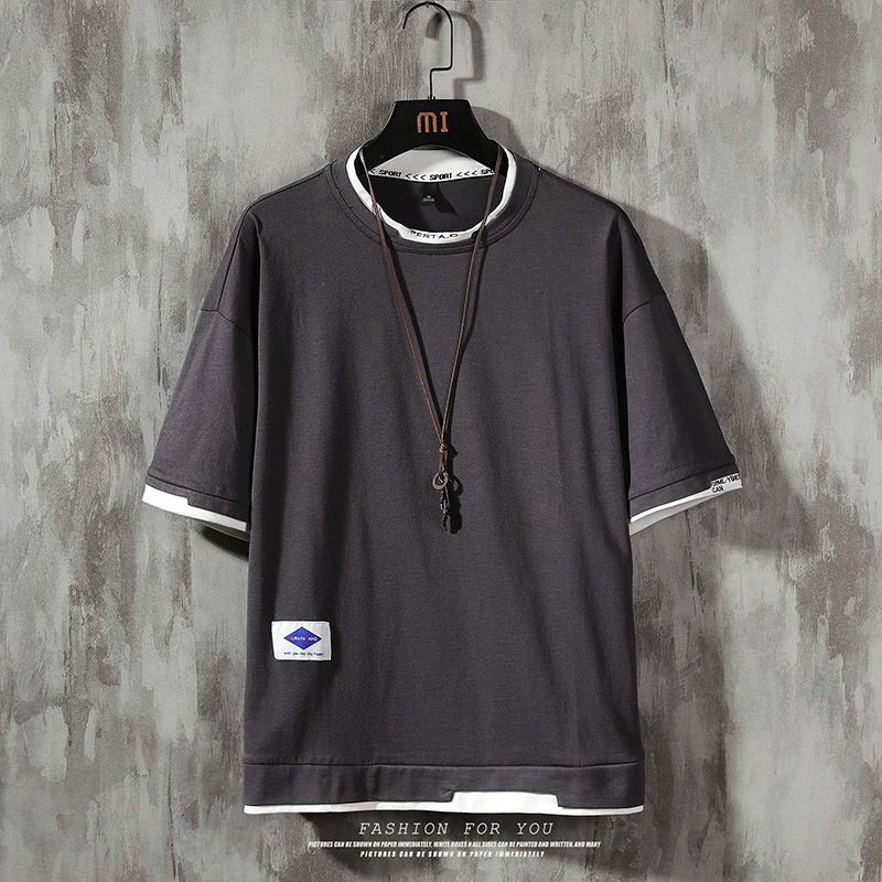 

2021 New Arrival of Short Sleeves Mathematically Printed T-shirt Casual Man's the Neck Will See Cool Street Style Funny Shirt Off Hk6h, Dark grey