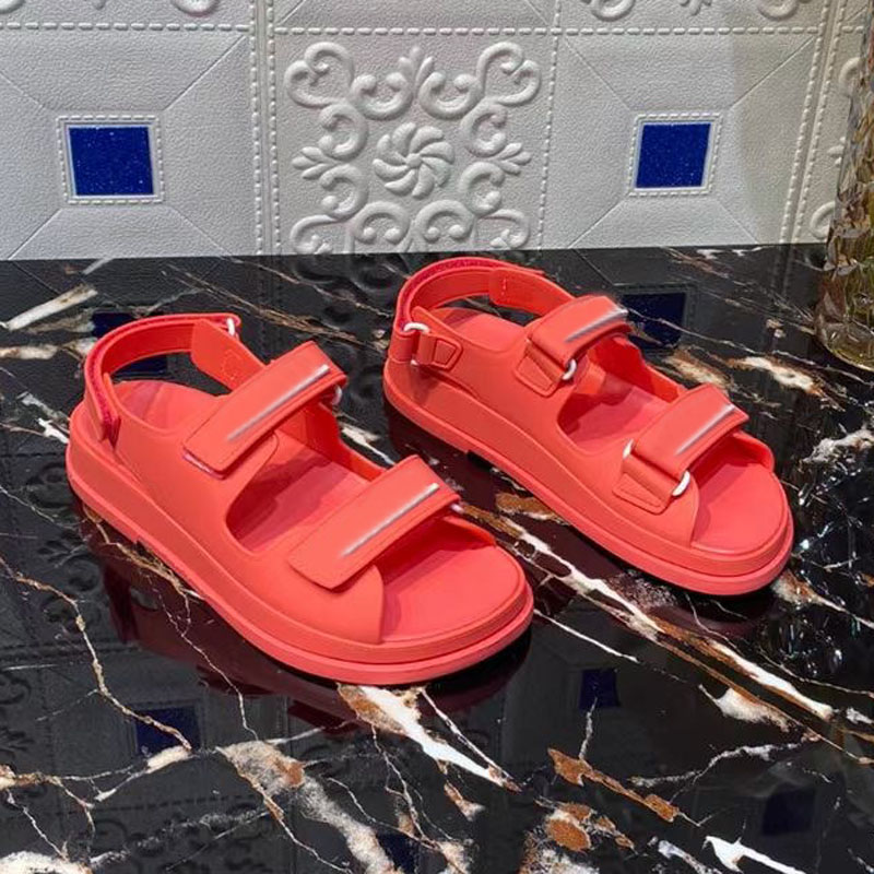 

New Women's Sandals Hot Sale Sandals For Woman Top Quality TPU Sandals Open Toe Velcro Summer Shoes Plus Size 35-41 Women's Shoes, Black
