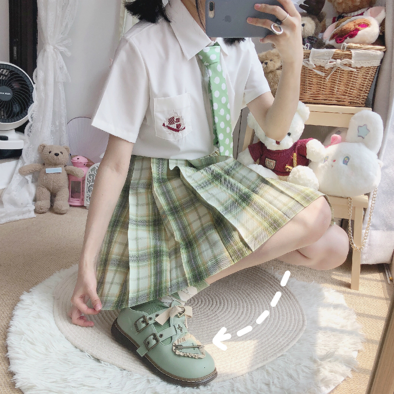 

Spring Fall Girls Lolita Jam Leather From Plutonium Woman Platform Round Toe Ladies Kawaii Shoes Anime Buckle Cscj
