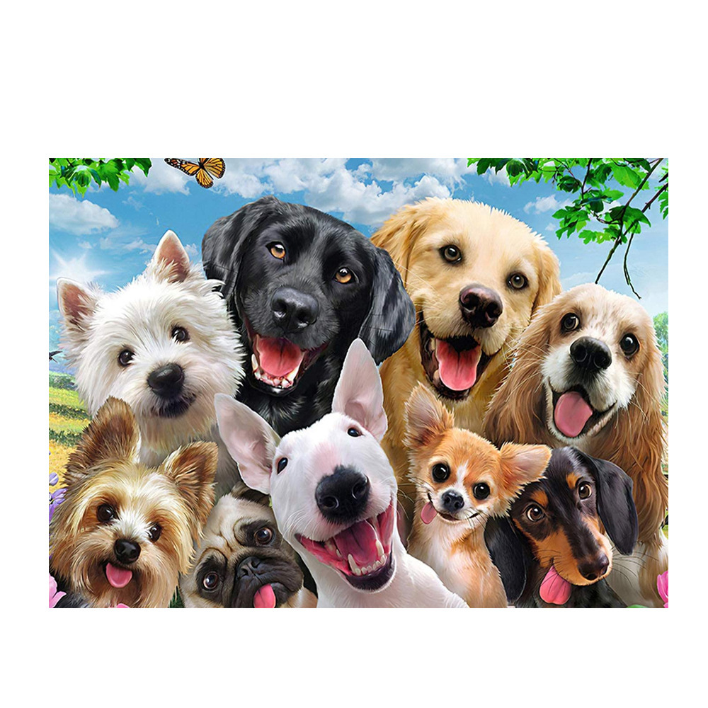 

1000 pcs Jigsaw Puzzles Dog Puppy Assembling Stimulating Imagination Educational Puzzles for Adults kids toy gift
