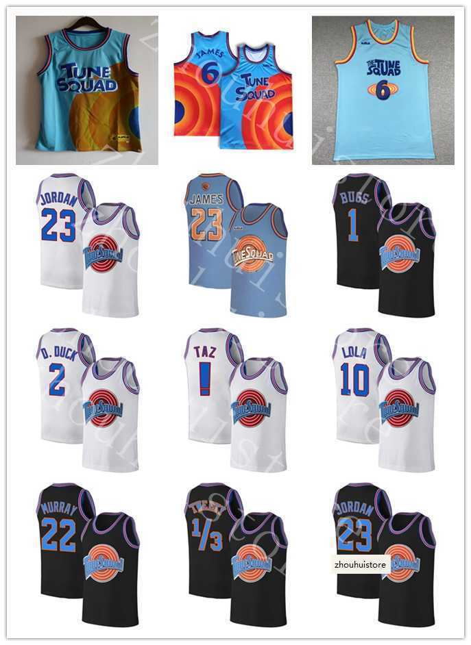 

Space Jam Tune Squad Lebron 6 James Basketball Jersey Daffy Duck Retro Bill Murray 1/3 Tweety Bird ! Taz Bugs Bunny Basketball Men Youth Fast delivery, Black;red