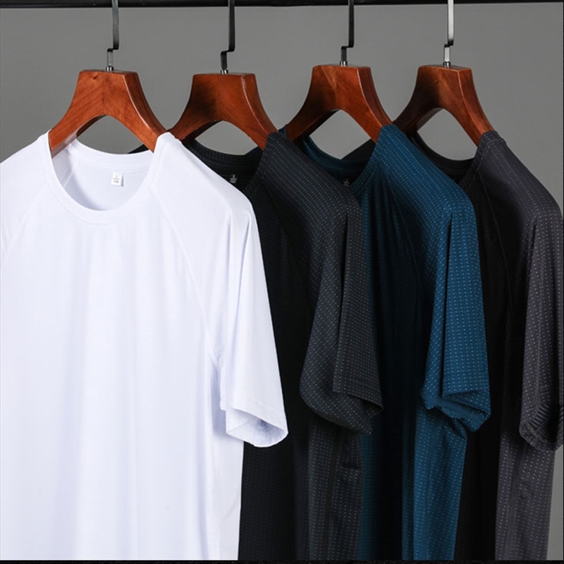 

Brand Oversized T Shirt Men Summer Quickly Dry Ice Silk Harajuku T Shirt for Men Fashion O Neck Breathable Top Tee 5xl 210601, Blue