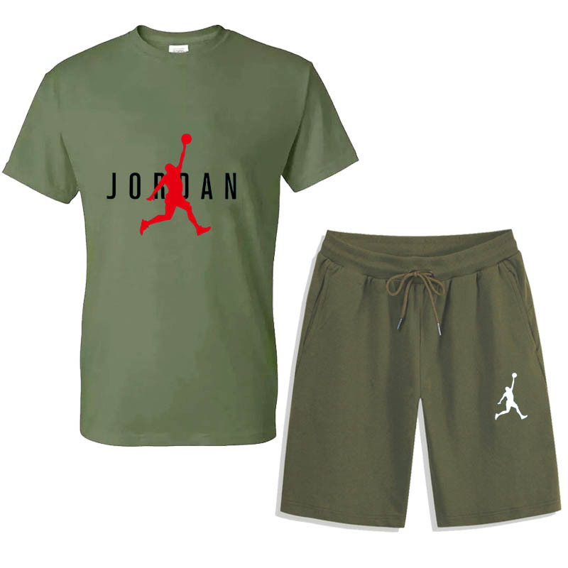 

Track suit men's summer shorts suit shorts casual wear YES men's sportswear fitness clothes men's suit t-shirt men L0309, Gray
