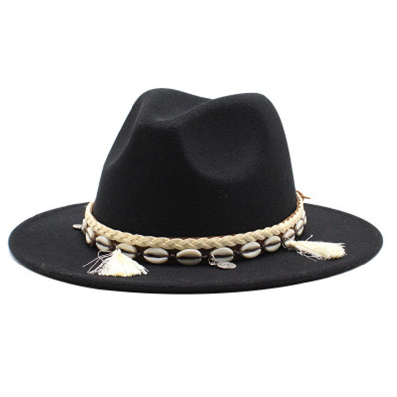 

2021 Felt New Jazz Caps Trilby Western Cowboy Panama Hats Winter Autumn Church Wedding Vintage Fedora Hat for Women Men Cbd6, Coffee