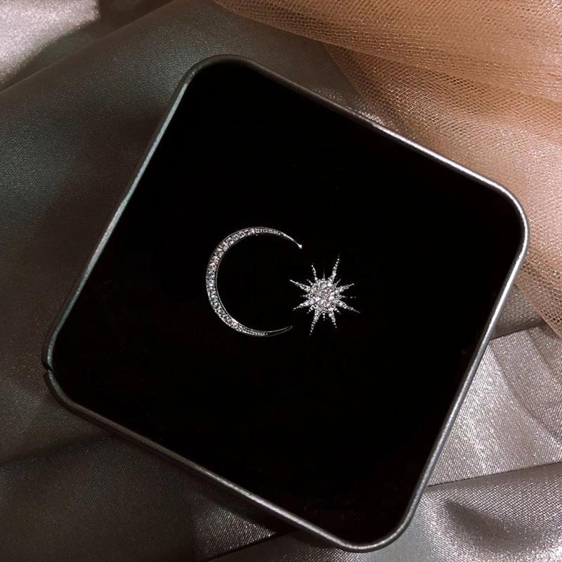 

Stud Fashion 2021 Trend Star Moon Earrings Korean Version Asymmetrical High Sense Gifts For The Year