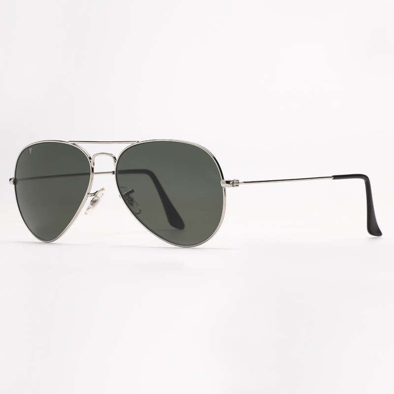 

Polarized Pilot sunglasses aviation mens driving sun glasses women popular sunglass UV protection Glass Lenses with brown leather case, cloth