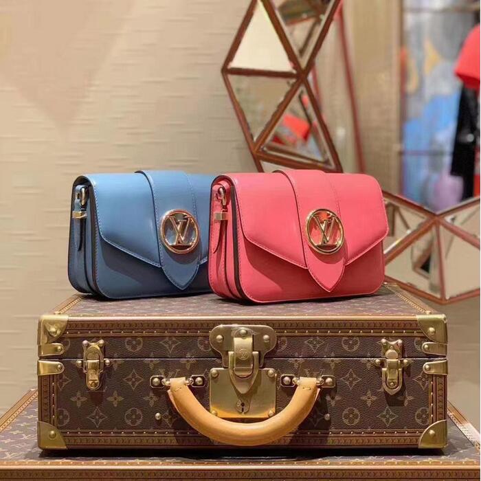 

LVYSLLouisVitton Vintage Wallet Pont 9 Black Cowhide Messenger Bags Vutton Designers Luxurys Totes Handbags Purse Women Fa, Red;black