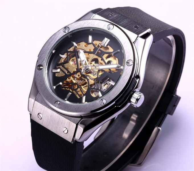 

Man sport style wrist watch men JARAGAR fashion Date Alloy watches JR47, Black