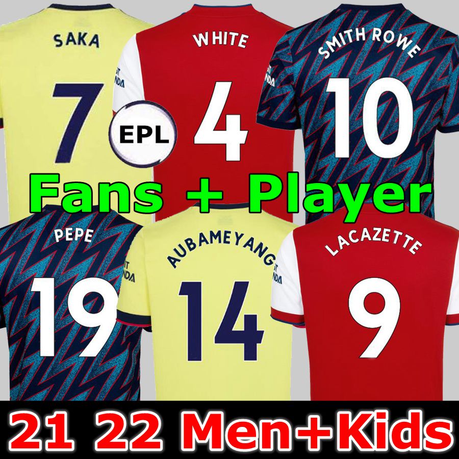 

FANS Player version Arsen soccer jerseys 21 22 THOMAS PEPE SAKA TIERNEY SMITH ROWE 2021 2022 football shirt Kid TAVARES uniform HOME SAMBI LOKONGA BEN WHITE Third, Away player version