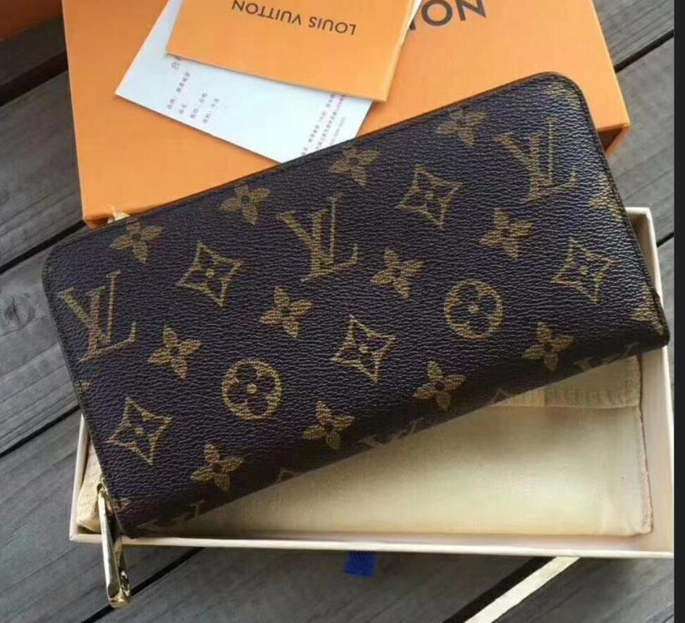 

60017 LV LOUIS VITTON Leather Bags Women Luxury Wallet Designer Zipper Wallets Fashion Men Zippy Purse Holders Designer Clutch, Red;black