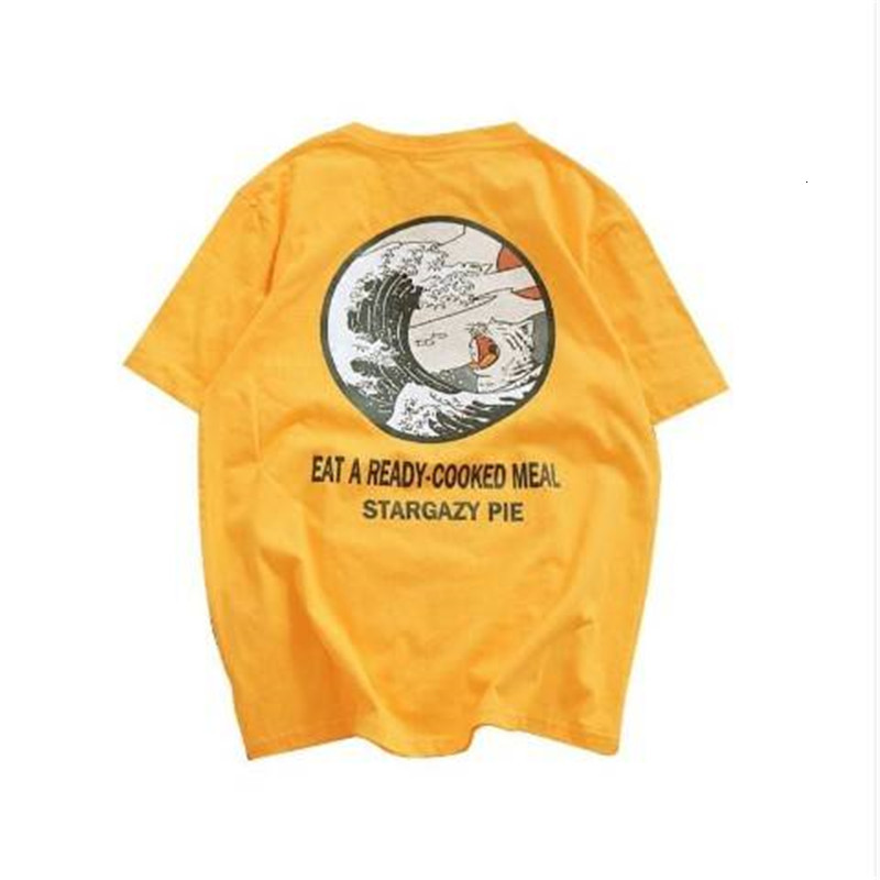 

2021 New Harajuku Shirt Japons Retro Camisas Dos Homens o Pescoo t Camisa Casual De Moda Rua Tshirt Streetwear Meninos F3oc, Yellow