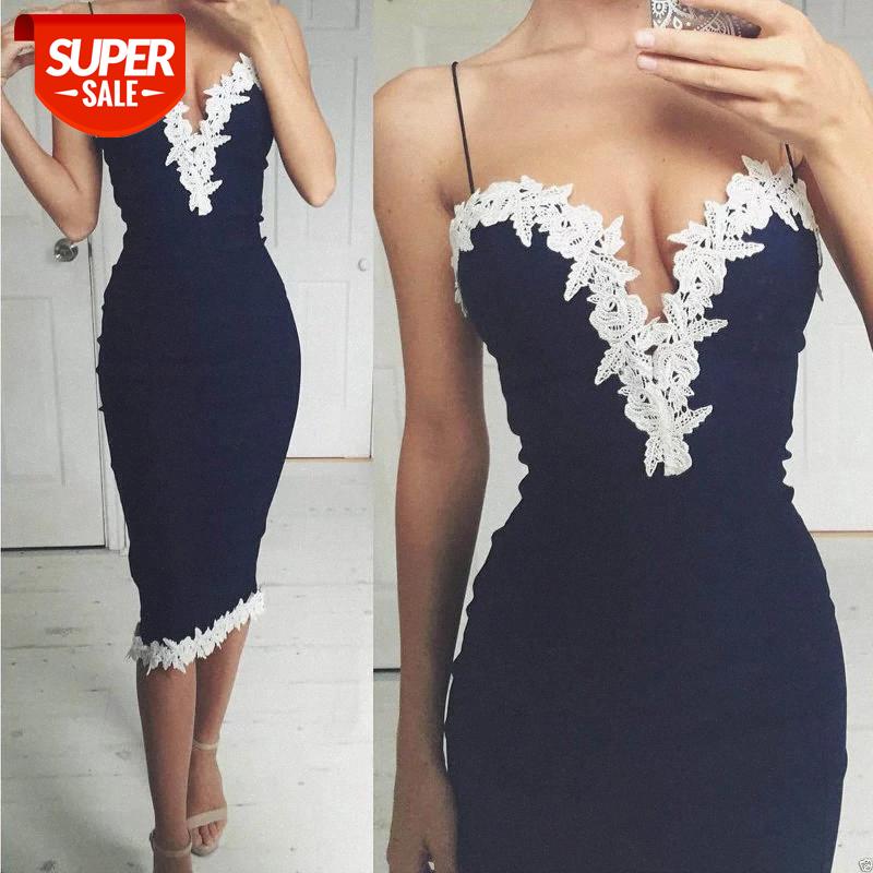 

Women Slim Sexy Bandage Bodycon Floral Side Sling Knee Length High Waist Push Hip Party Pencil Dress Hot Sale #tm1Z, Black;gray