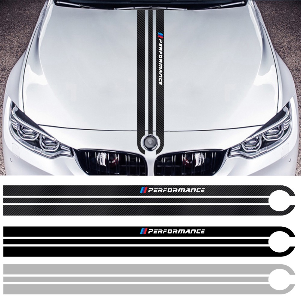 

BMW M3 M5 M6 E46 E90 E60 E70 F30 F10 F15 F16 Performance Body Fashion Decorated Carbon Fiber Car Hood Sticker Auto Accessories