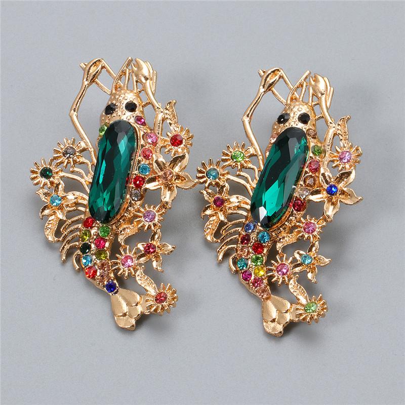 

Dangle & Chandelier JUJIA Classic Crystal Lobster Animal Drop Earrings Vintage Party Statement Jewelry For Women Gift