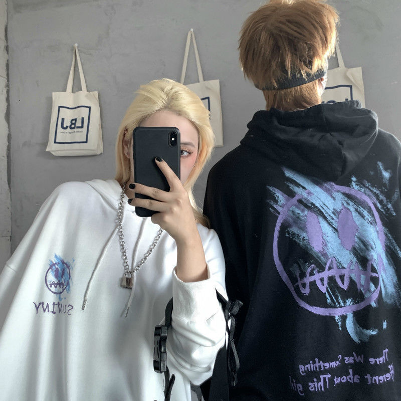 

2021 New Moda Graffiti Hoodie Pulver Harajuku Gtico Streetwear Hip Hop Casual Manga Longa Alta Rua Com Capuz Masculino Primavera Topos 8d3r