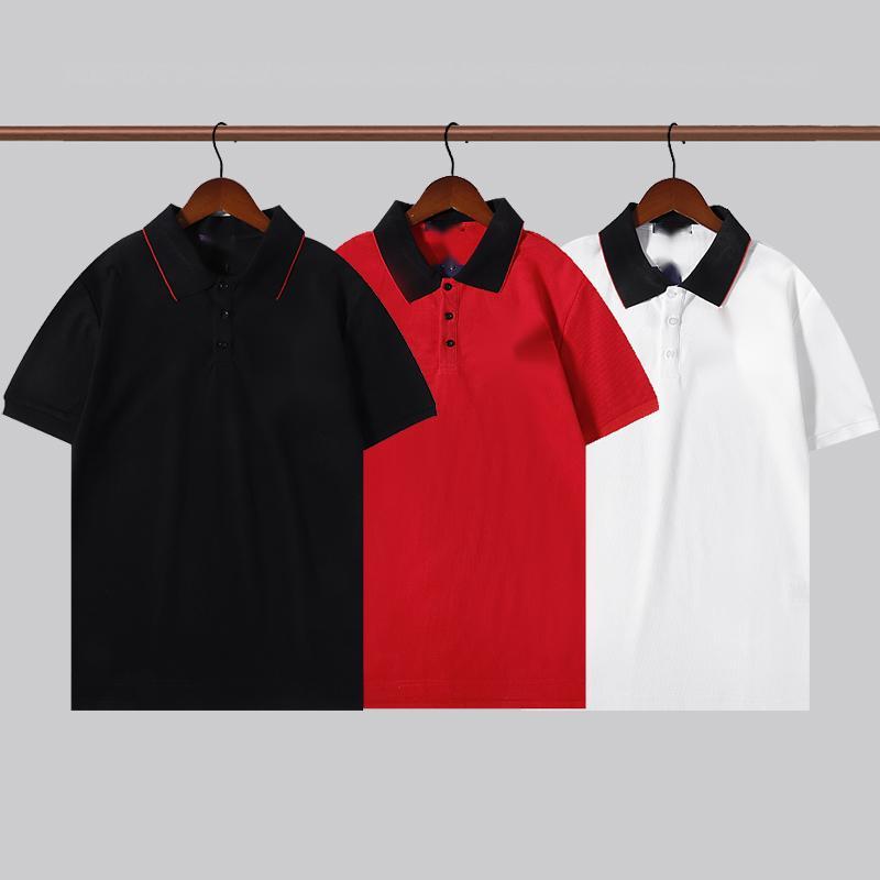 

2082 Men Women Summer Clothes Golf Sportwear Polo Shirt Casual Loose Short Sleeve Stand Collar T-shirt Tops White Black Red Tees Pullovers