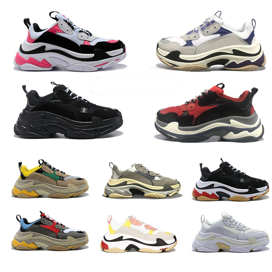 

2021 Factory Paris Triple S Clear bottom green Casual Dad Shoes Low Top Sneakers Men's and Women Daddy platform Sports Trainers, Other