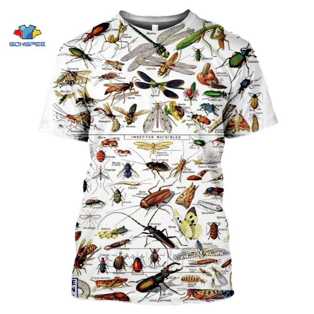 

SONSPEE Anime Fashion Mens 3d T Shirt 3D All Over Printed Insects Birds Clothes T Shirts Summer Harajuku Casual Unisex T-Shirts X0621