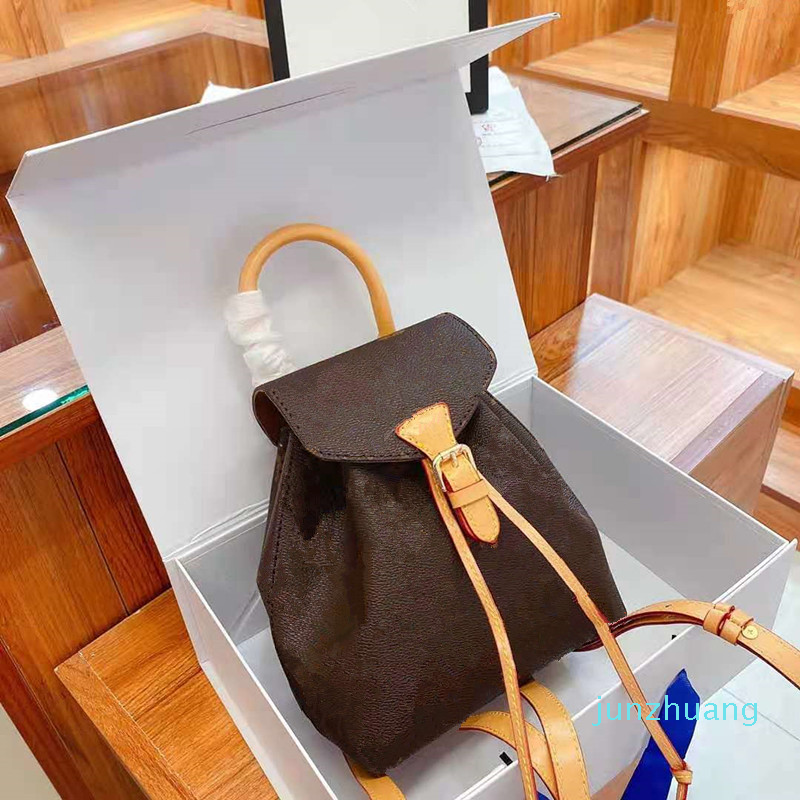 

Designer- Women Purses Handbags Fashion Designers Backpacks Shoulder Bag Classic Embossed Flowers, Chocolate