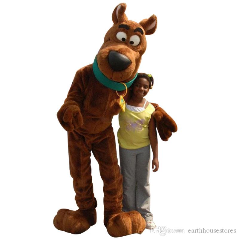 

New Scooby Doo Dog Mascot Costume Adult Size Fancy Dress Christmas, Red;yellow