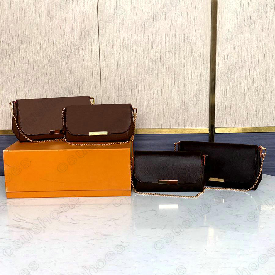 

Damier Ebene Favorite MM M40718 Handle Bag Monograms Casual Style Canvas Crossbody Mini Chain Shoulder Bags Designer Purse Wallets N41275, For different price;no bag