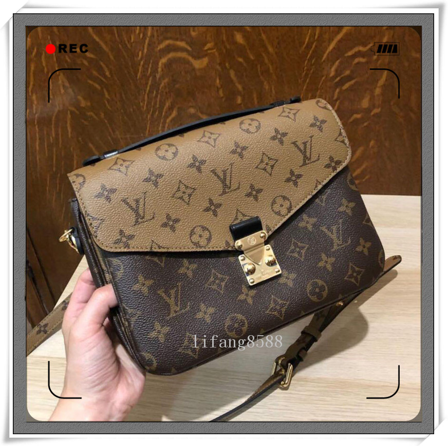 

LV LOUIS VITTON POCHETTE METIS Handbags Women Leather Shoulder Bag Luxury Handbags Designer Messenger Bags Tote Purse Sac, Red;black