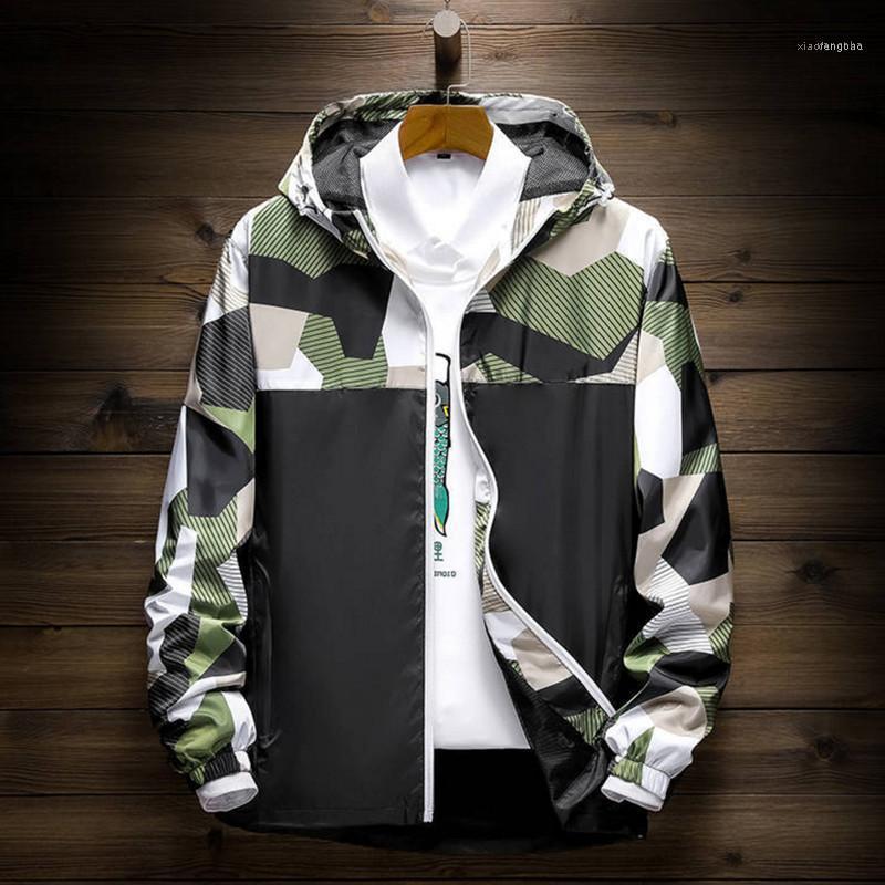 

Men's Jackets EL BARCO Autumn Men Jacket Coat Windbreaker Nylon Camouflage Black Blue Outwear Hooded Tops Soft Sport White Cardigan1